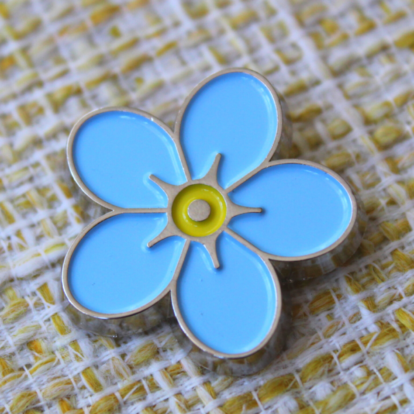 Forget Me Not Pin Badge
