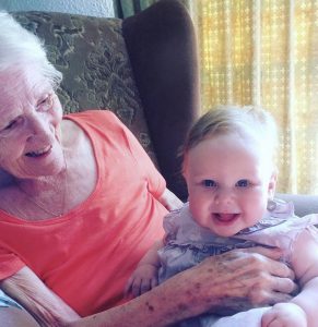 Baby Nellie with great-grandma Nellie