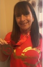 Annette Knowles with Virtual London Marathon medal