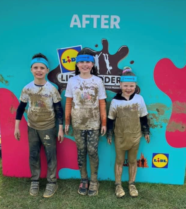 Harry, Lexie and Daisy after the race