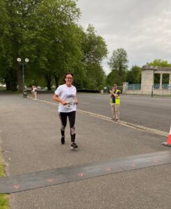 Sarah Nolan running 5K race