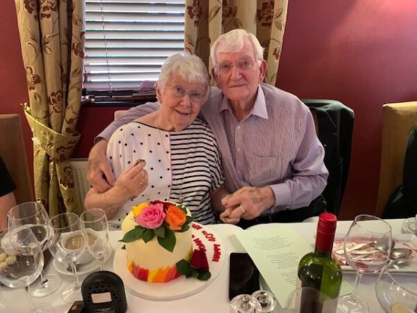 Frank and Joan at their 40th wedding anniversary celebration dinner