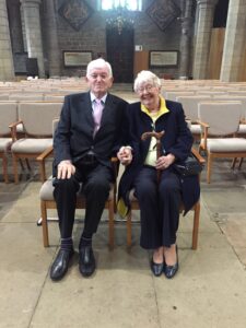 Frank and Joan Shaw at their wedding blessing