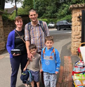 Family at summer fair