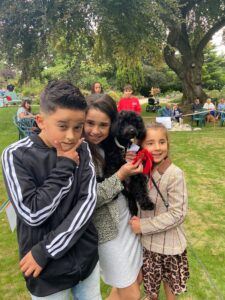 Family and dog at Notts Hospice dog show