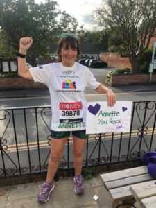 Annette on the Virtual London Marathon 