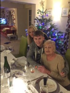 Norma Walker and family members at Christmas 