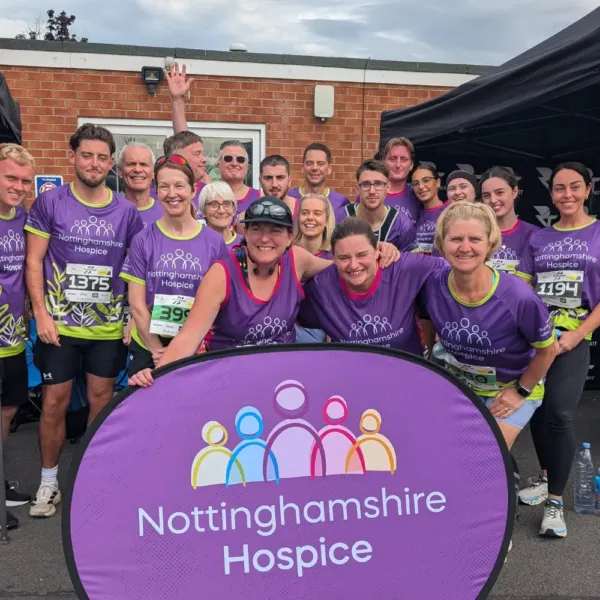 Group of runners after race